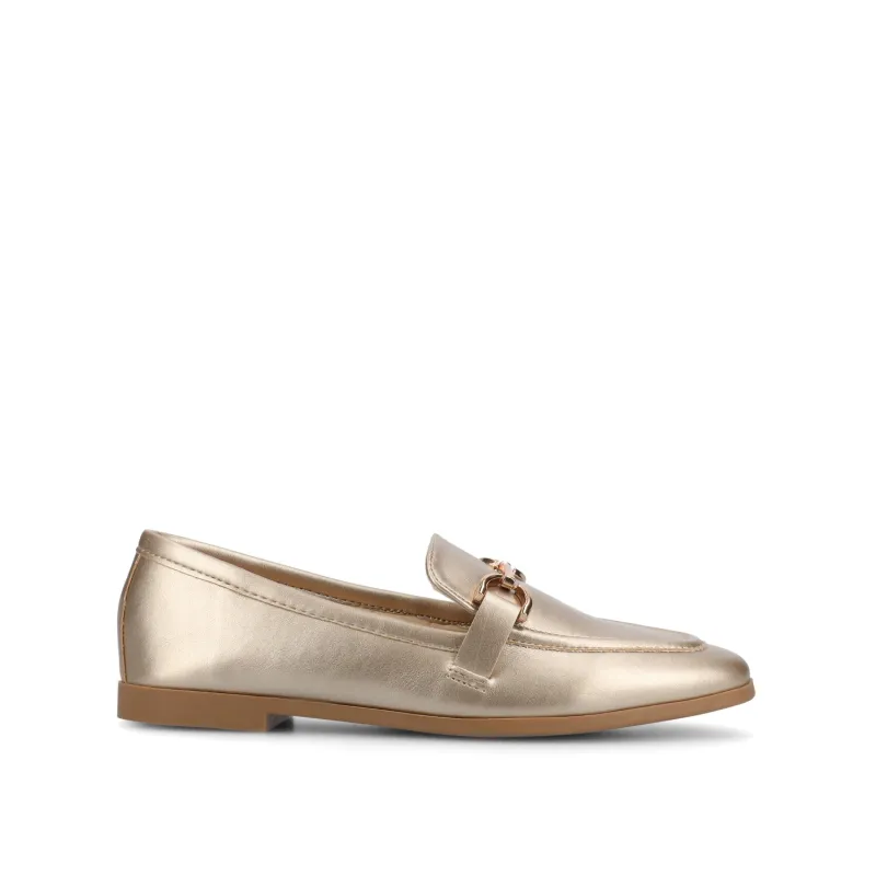 MIZZA LOAFER FLATS IN WIDE - Champagne sold by Journee Collection