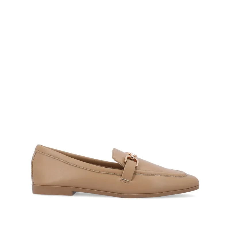 MIZZA LOAFER FLATS IN WIDE - Mocha made by Journee Collection