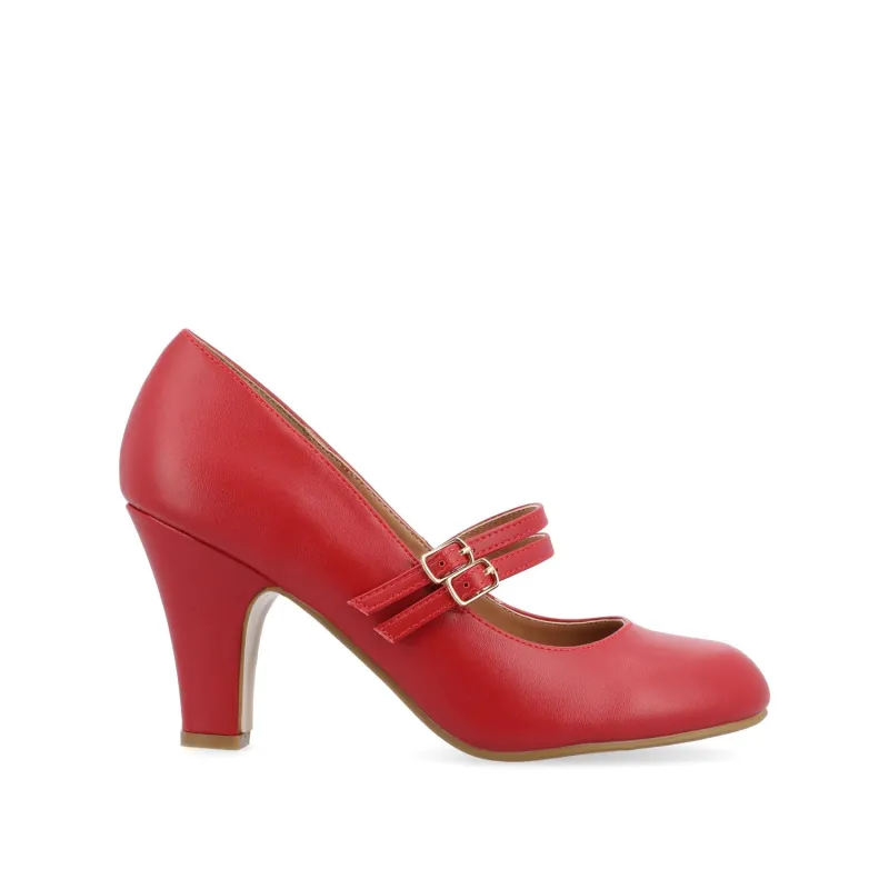 WINDY STATEMENT MARY JANE PUMP HEELS IN NARROW - Red sold by Journee Collection