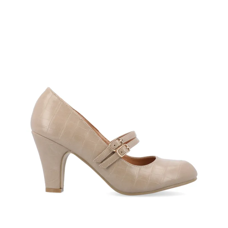 WINDY STATEMENT MARY JANE PUMP HEELS IN NARROW - Taupe sold by Journee Collection