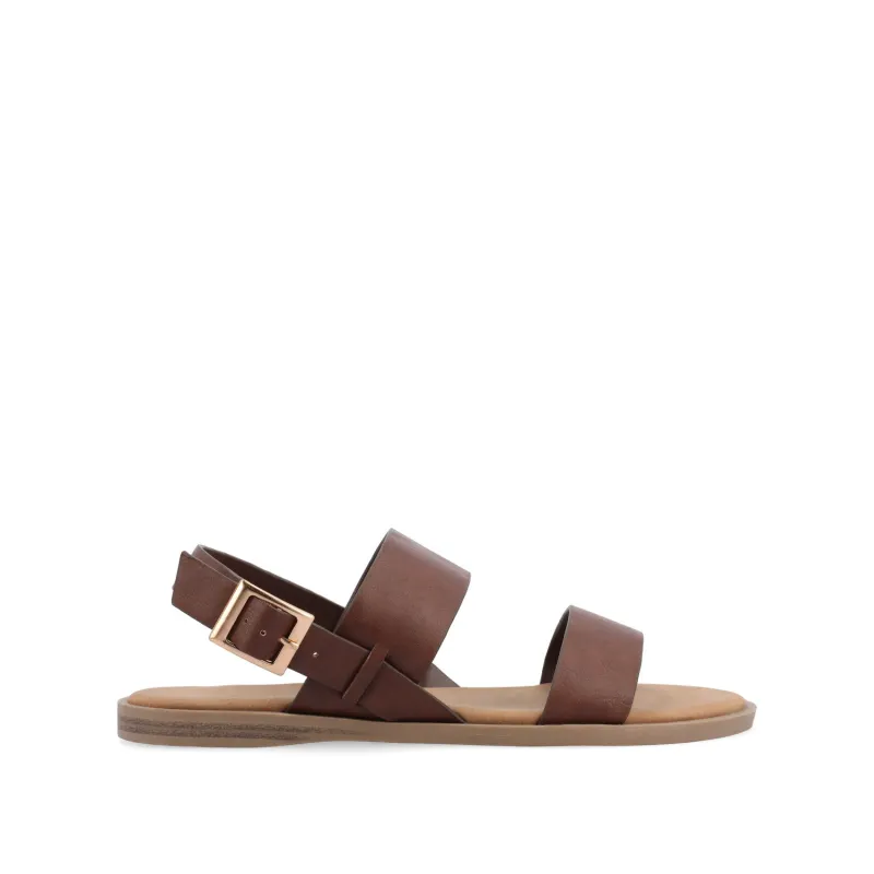 LAVINE STATEMENT MULTI STRAP SANDALS IN WIDE - Brown sold by Journee Collection