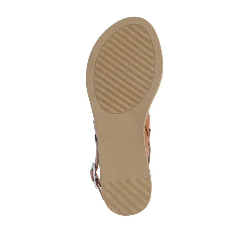 LAVINE STATEMENT MULTI STRAP SANDALS IN WIDE - Tan sold by Journee Collection
