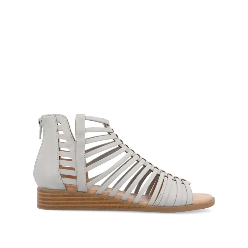 DELILAH GLADIATOR SANDALS IN WIDE - Grey sold by Journee Collection