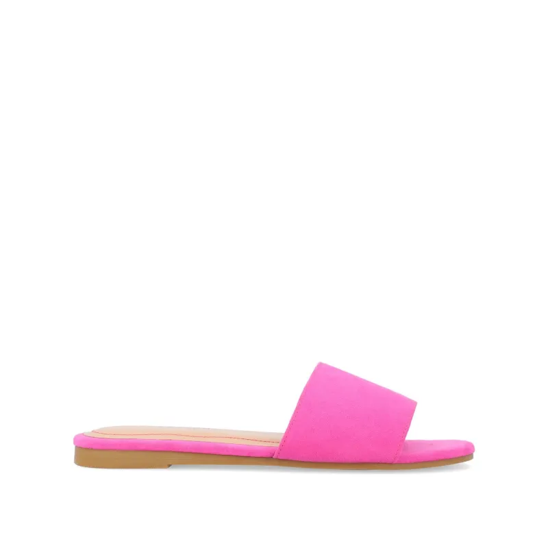 KOLINNA SLIDE SANDALS IN STATEMENT - Pink sold by Journee Collection