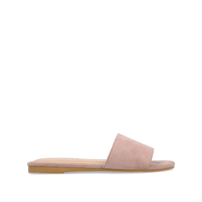 KOLINNA SLIDE SANDALS IN STATEMENT - Mauve made by Journee Collection
