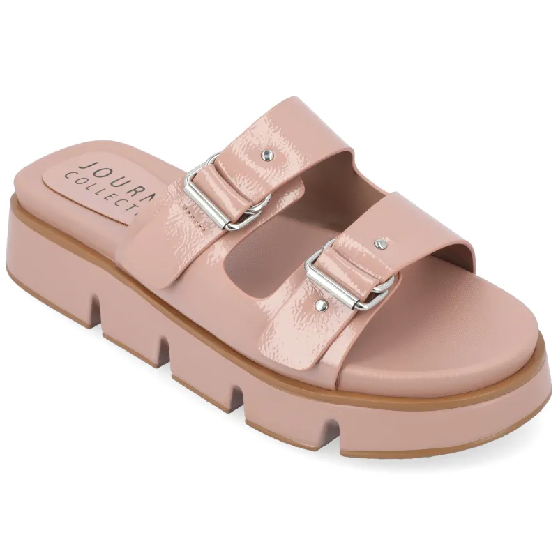 KANDRI SLIP-ON SANDALS - Blush made by Journee Collection