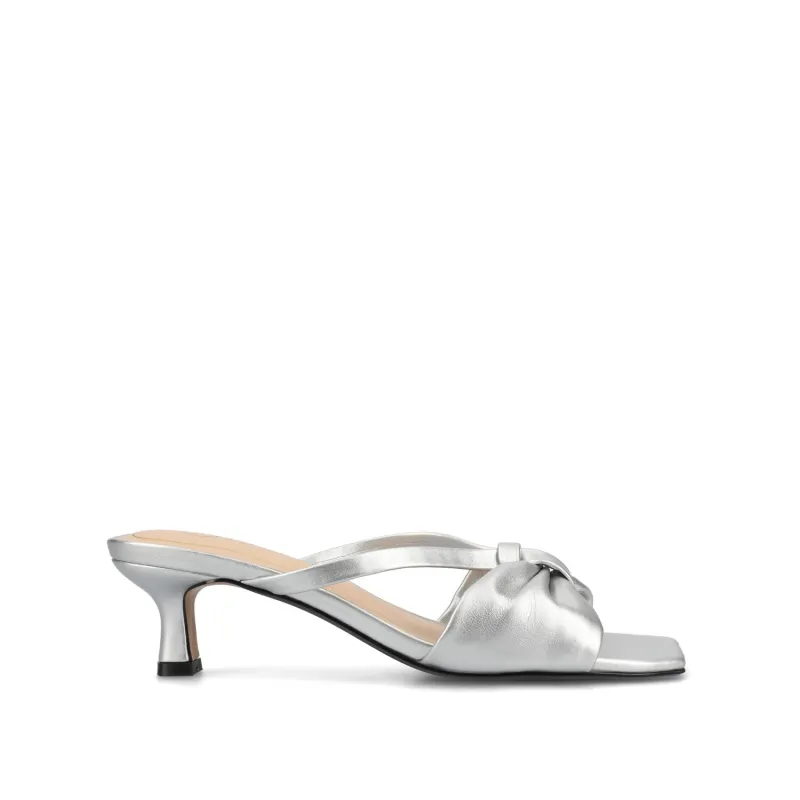 STARLING SLIP ON KITTEN HEELS IN STATEMENT - Silver sold by Journee Collection