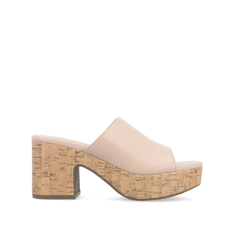 ASTTER HEELED SANDALS - Taupe made by Journee Collection
