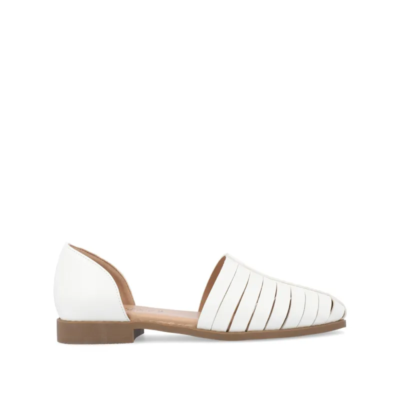ANYAH D'ORSAY FLATS IN VEGAN LEATHER - White sold by Journee Collection