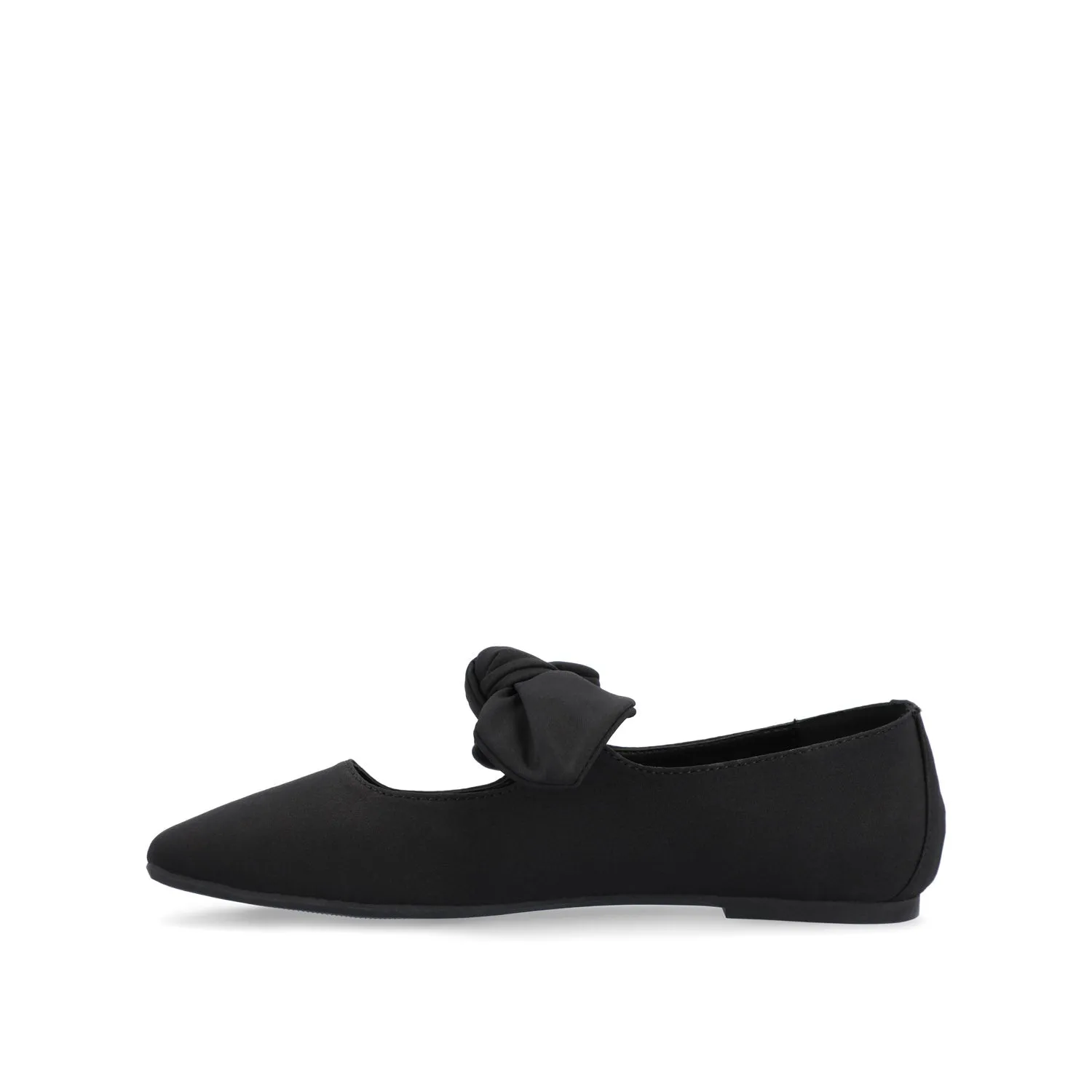 SERALINN BALLET MARY JANE FLATS IN FABRIC - Black Fabric sold by Journee Collection product image thumbnail 3