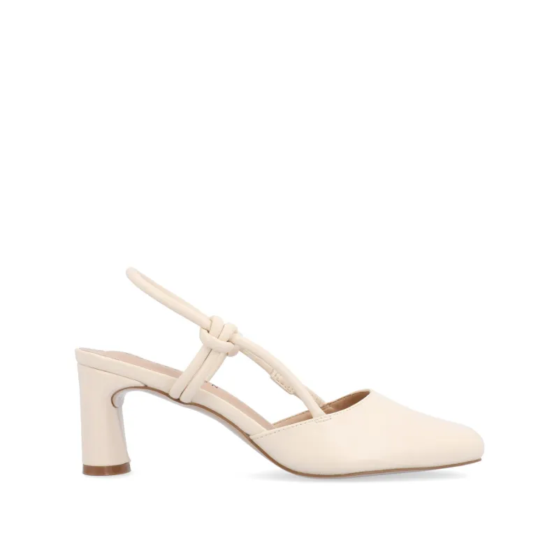 MARGEENE SLINGBLACK HEELS IN VEGAN LEATHER - Off White made by Journee Collection