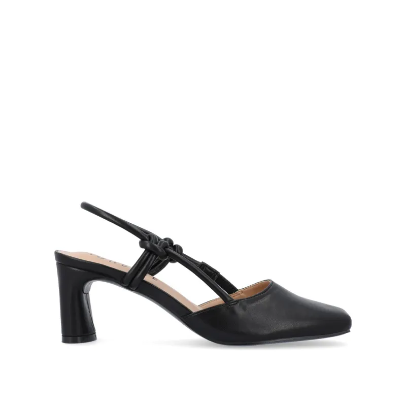 MARGEENE SLINGBLACK HEELS IN VEGAN LEATHER - Black sold by Journee Collection