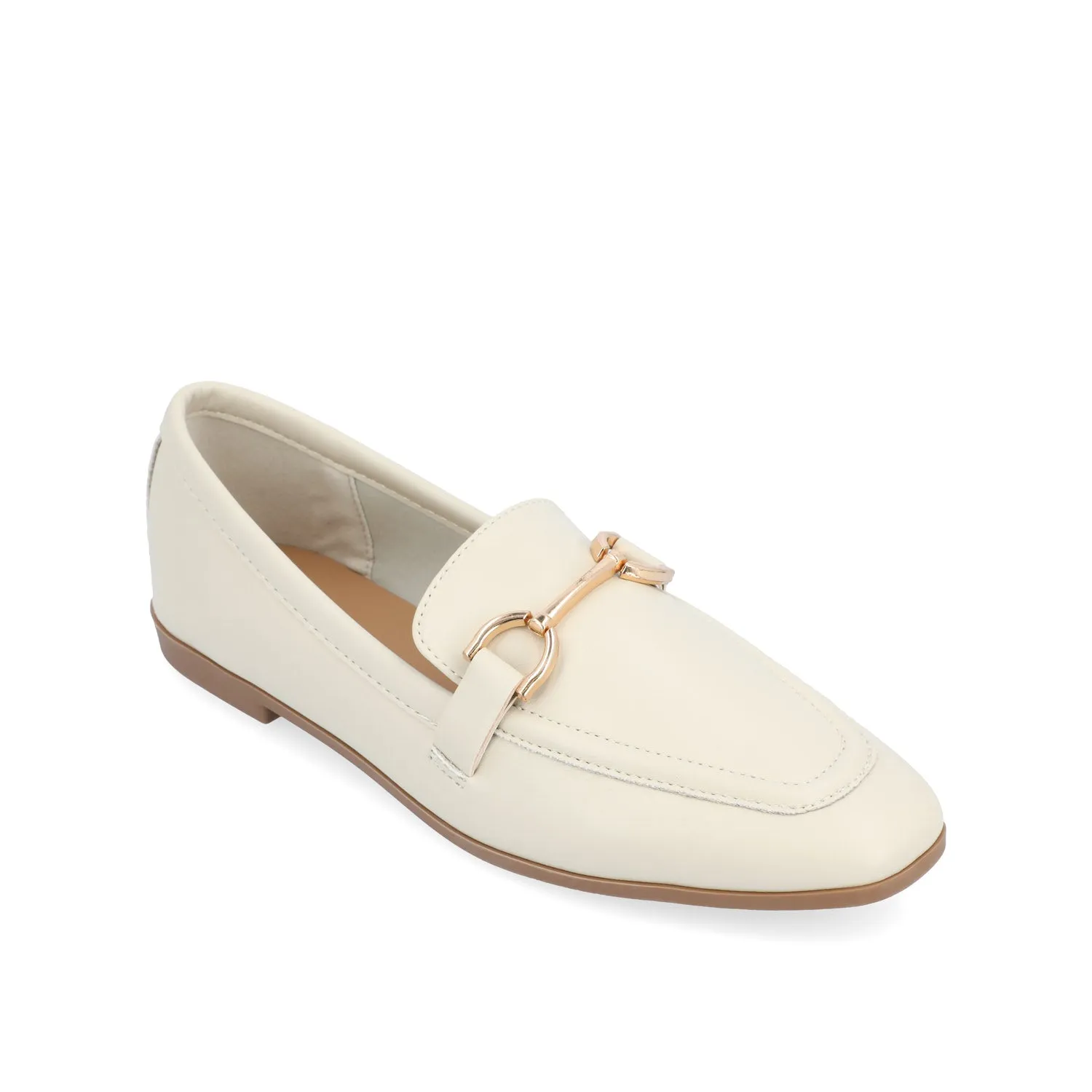 MIZZA LOAFER FLATS IN VEGAN LEATHER - Bone PU sold by Journee Collection product image thumbnail 2