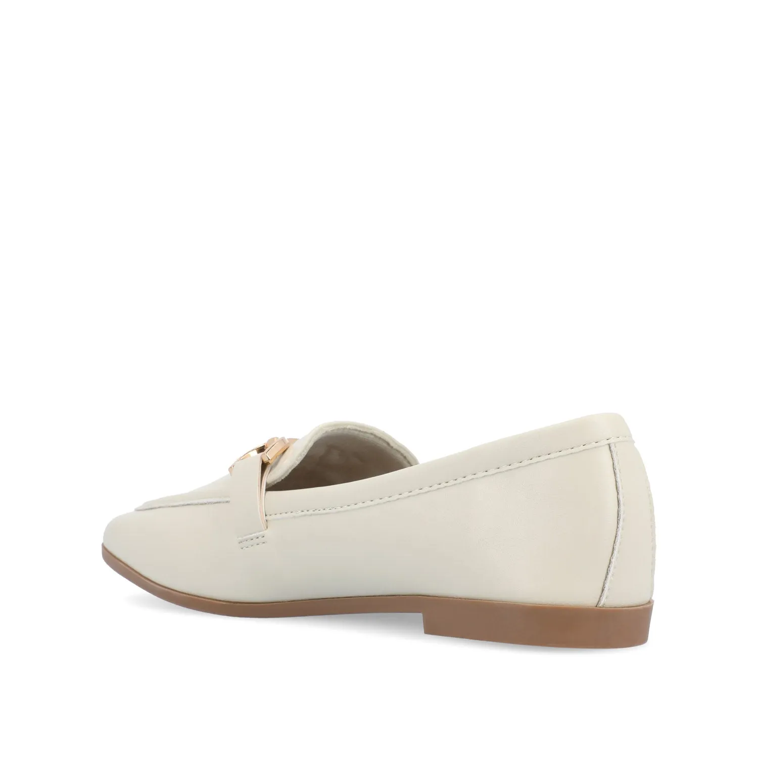 MIZZA LOAFER FLATS IN VEGAN LEATHER - Bone PU sold by Journee Collection product image thumbnail 4
