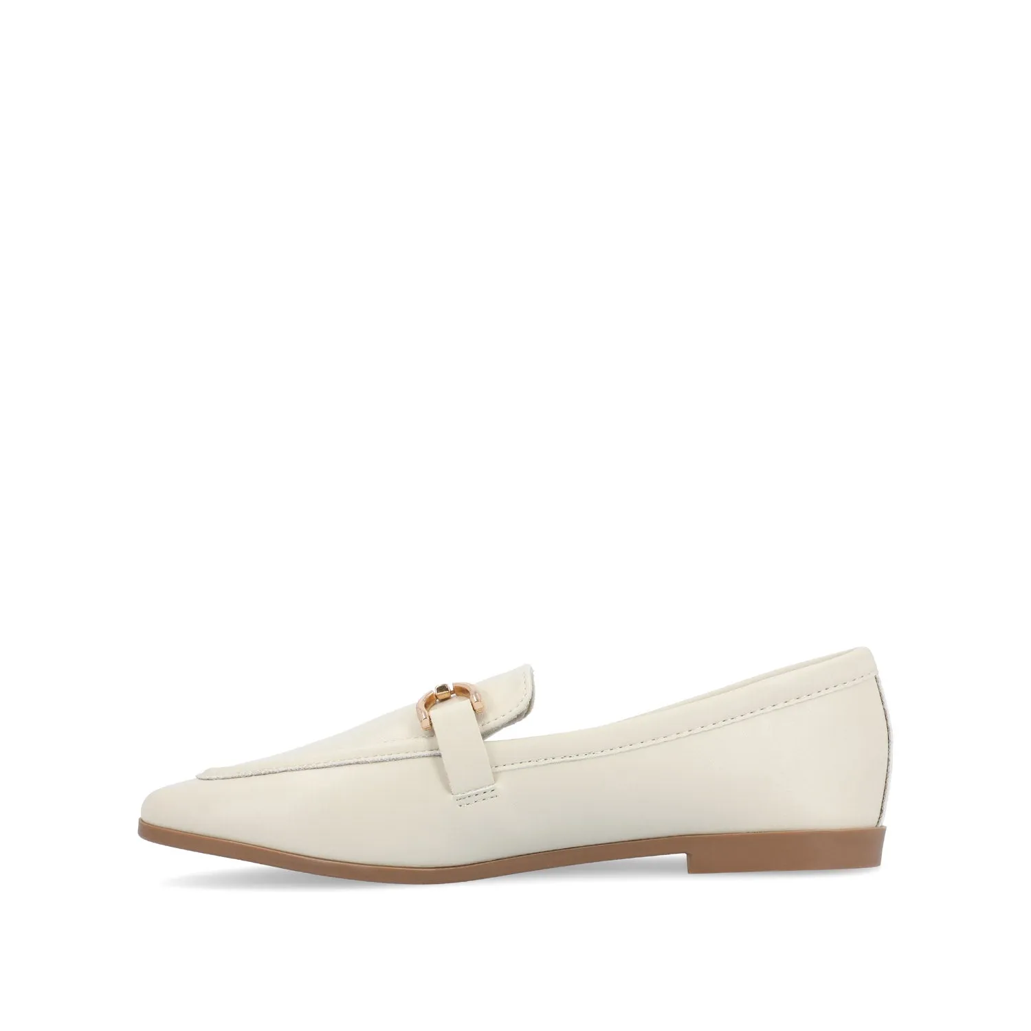 MIZZA LOAFER FLATS IN VEGAN LEATHER - Bone PU sold by Journee Collection product image thumbnail 3
