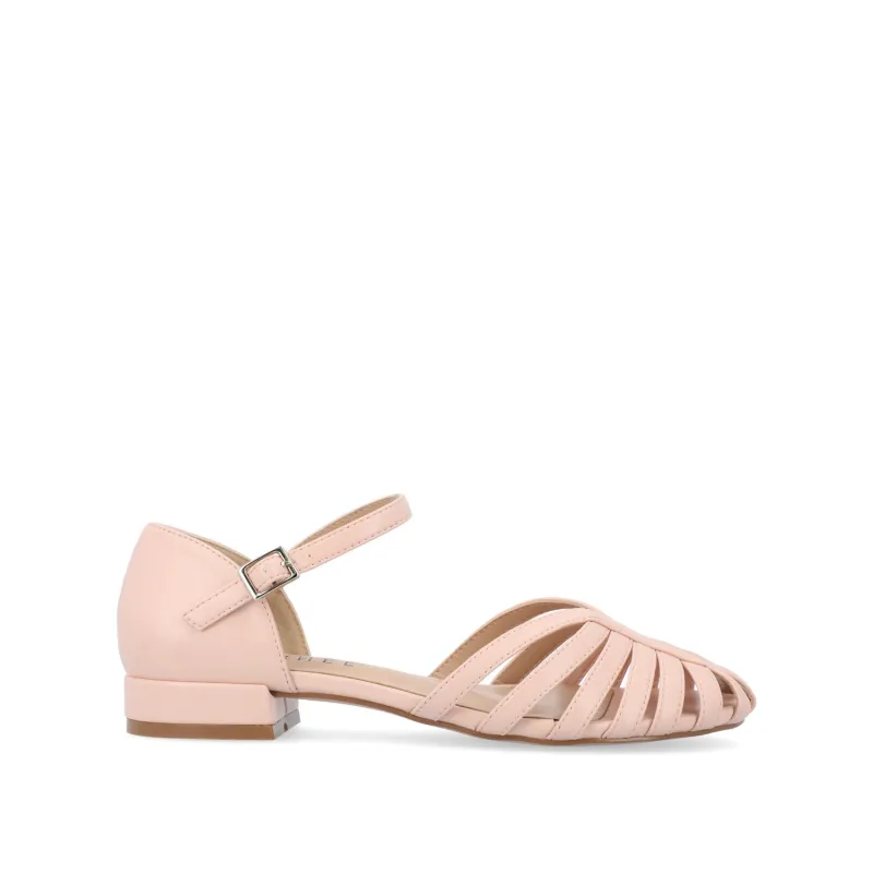 JOANNAH FISHERMAN SANDALS IN VEGAN LEATHER - Blush sold by Journee Collection