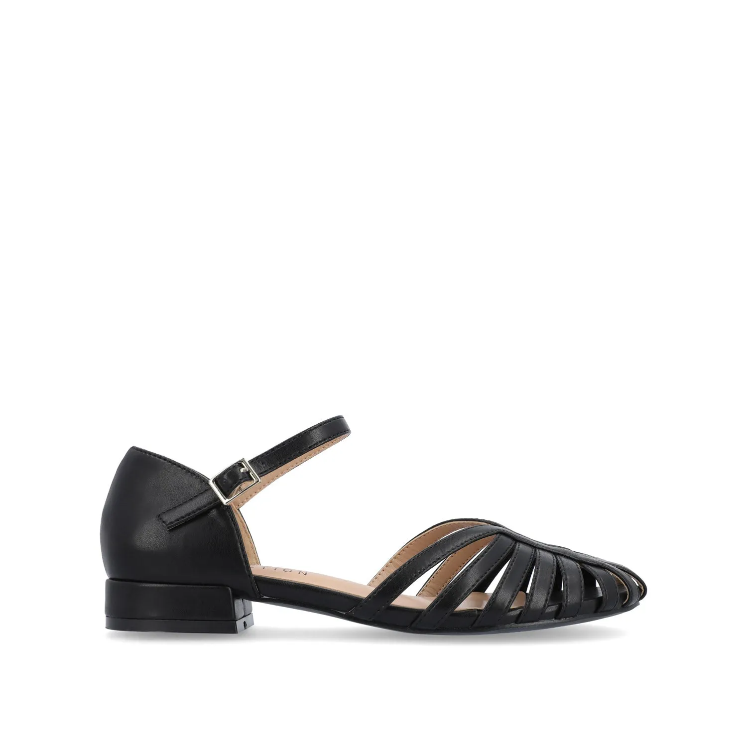 JOANNAH FISHERMAN SANDALS IN VEGAN LEATHER - Black sold by Journee Collection