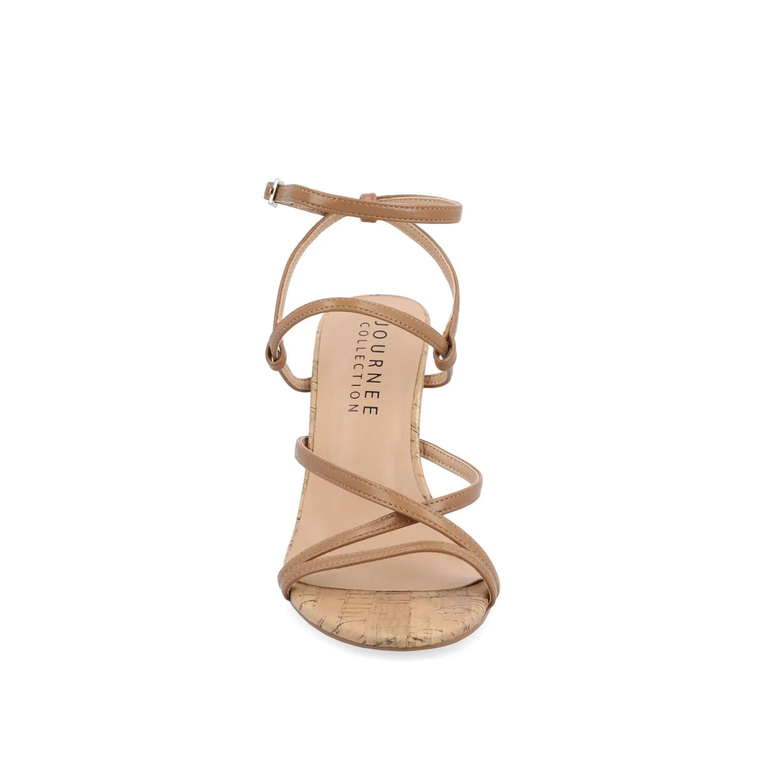 FYLISSA HEELED SANDALS IN VEGAN LEATHER - Tan sold by Journee Collection product image thumbnail 5