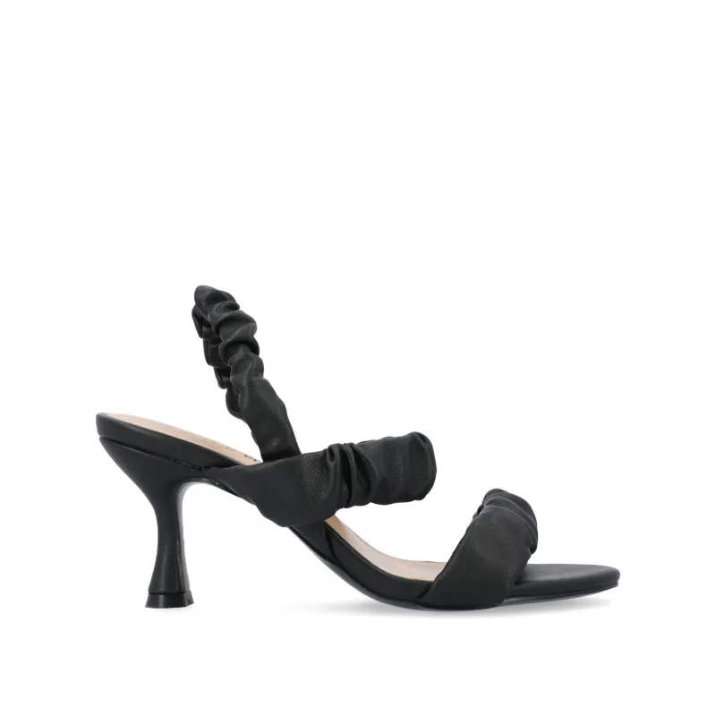 AMAREE STRAPPY HEELS IN VEGAN LEATHER - Black sold by Journee Collection