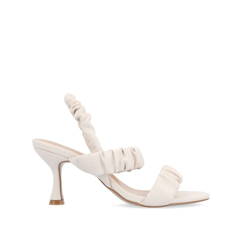 AMAREE STRAPPY HEELS IN VEGAN LEATHER - Bone sold by Journee Collection