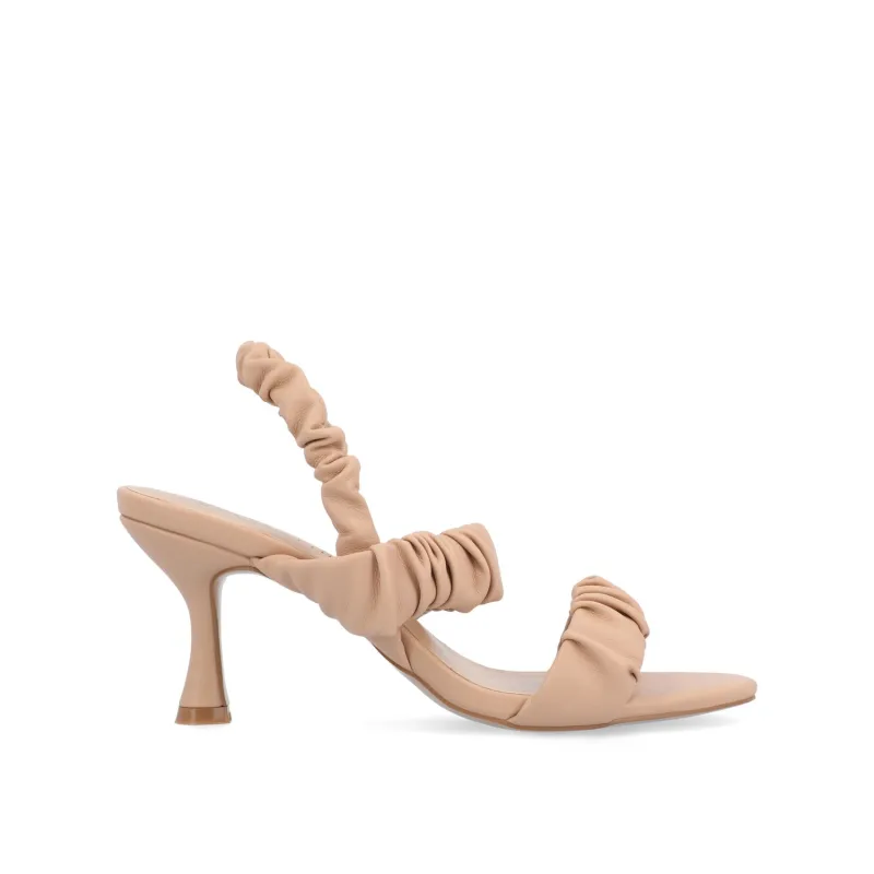 AMAREE STRAPPY HEELS IN VEGAN LEATHER - Tan sold by Journee Collection