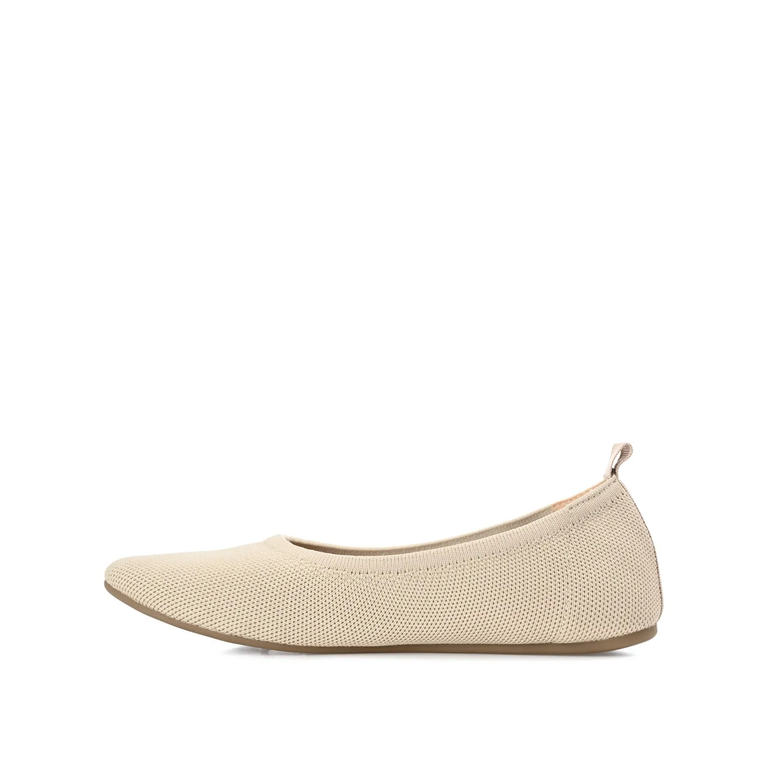 JERSIE BALLET FLATS IN KNIT FABRIC - Taupe sold by Journee Collection product image thumbnail 3