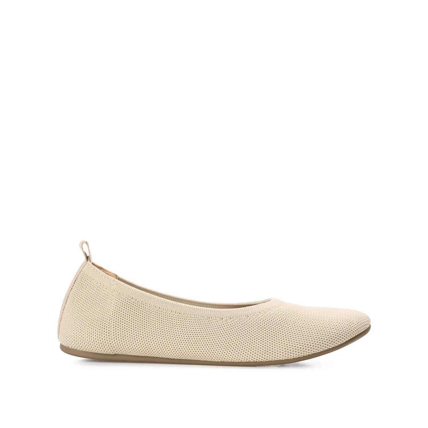 JERSIE BALLET FLATS IN KNIT FABRIC - Taupe sold by Journee Collection