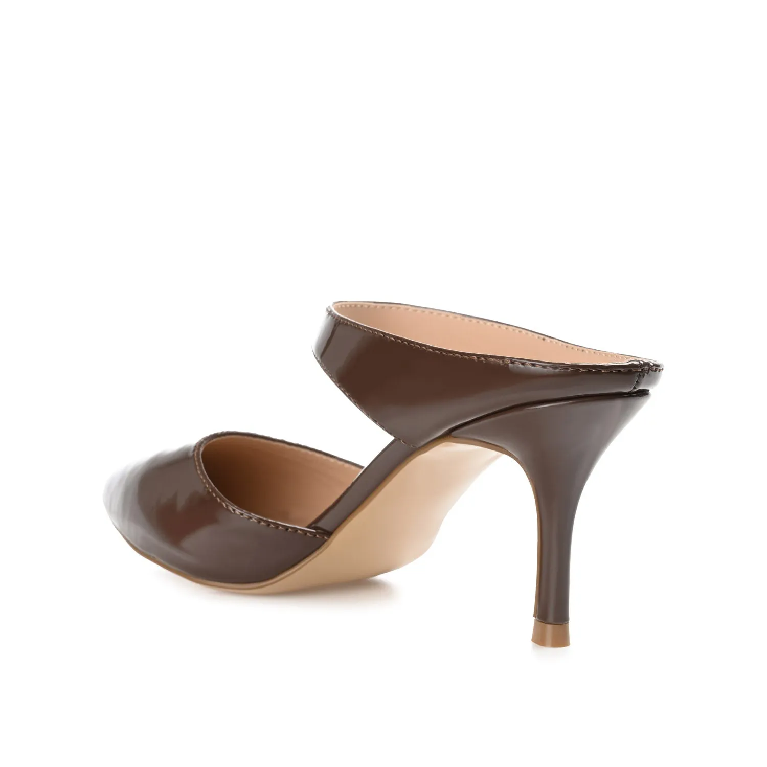 MAEVALI STILETTO HEELS IN VEGAN LEATHER - Patent Brown sold by Journee Collection product image thumbnail 4