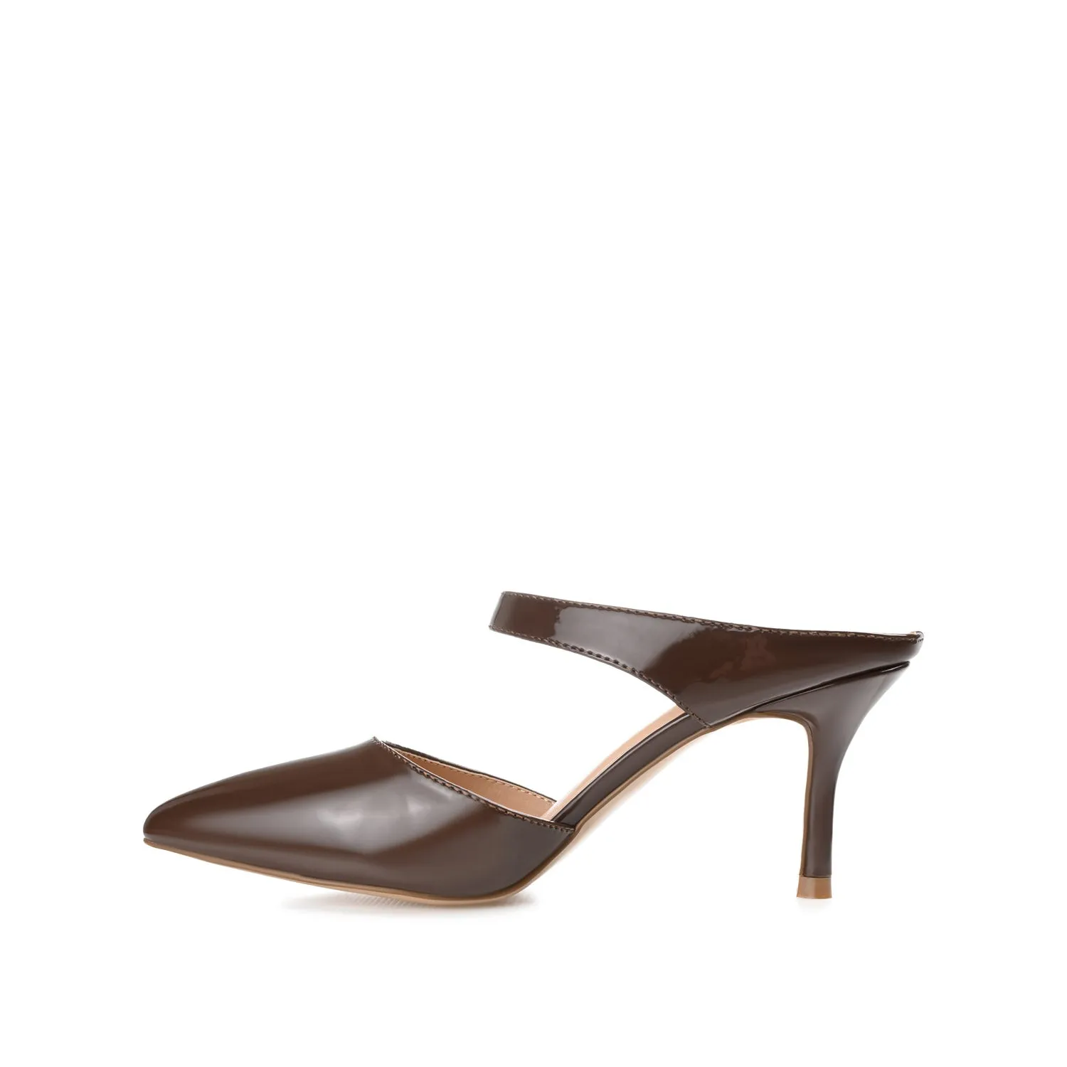 MAEVALI STILETTO HEELS IN VEGAN LEATHER - Patent Brown sold by Journee Collection product image thumbnail 3