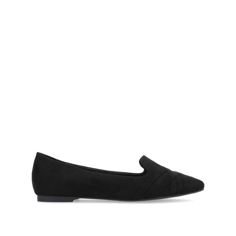 MINDEE LOAFER FLATS IN WIDE - Black made by Journee Collection