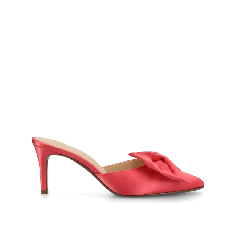 TIARRA STILETTO HEELS IN SATIN - Coral sold by Journee Collection