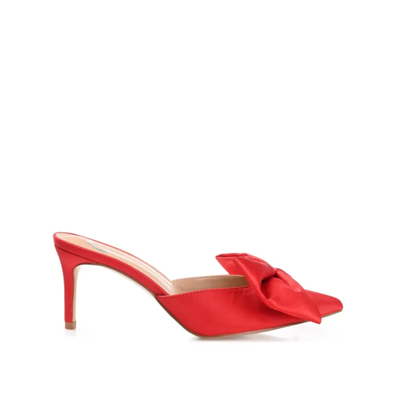 TIARRA STILETTO HEELS IN SATIN - Red sold by Journee Collection