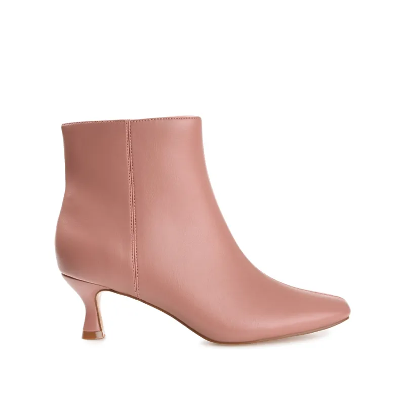 KELSSA POINTED TOE BOOTIES IN VEGAN LEATHER - Blush sold by Journee Collection