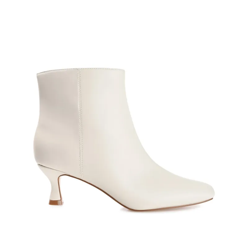 KELSSA POINTED TOE BOOTIES IN VEGAN LEATHER - Bone sold by Journee Collection