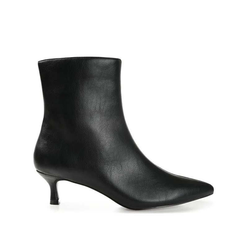 ARELY POINTED TOE BOOTIES IN VEGAN LEATHER - Black PU sold by Journee Collection