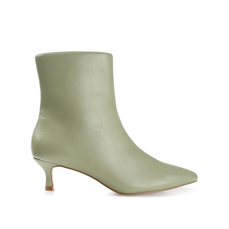 ARELY POINTED TOE BOOTIES IN VEGAN LEATHER - Green PU sold by Journee Collection