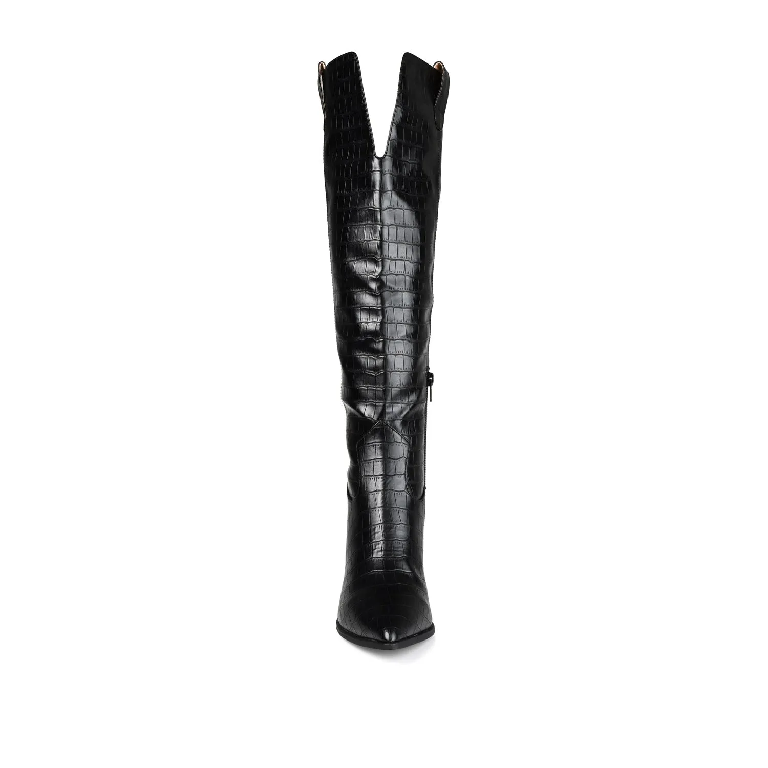 THERESE BOOTS IN WIDE WIDTH & CALF - Black Croco sold by Journee Collection product image thumbnail 5