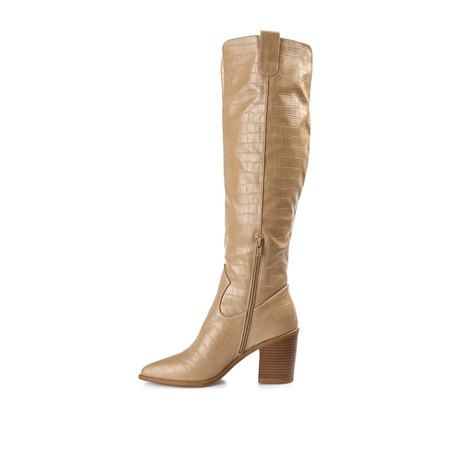 THERESE BOOTS IN WIDE WIDTH & CALF - Tan Croco sold by Journee Collection product image thumbnail 3