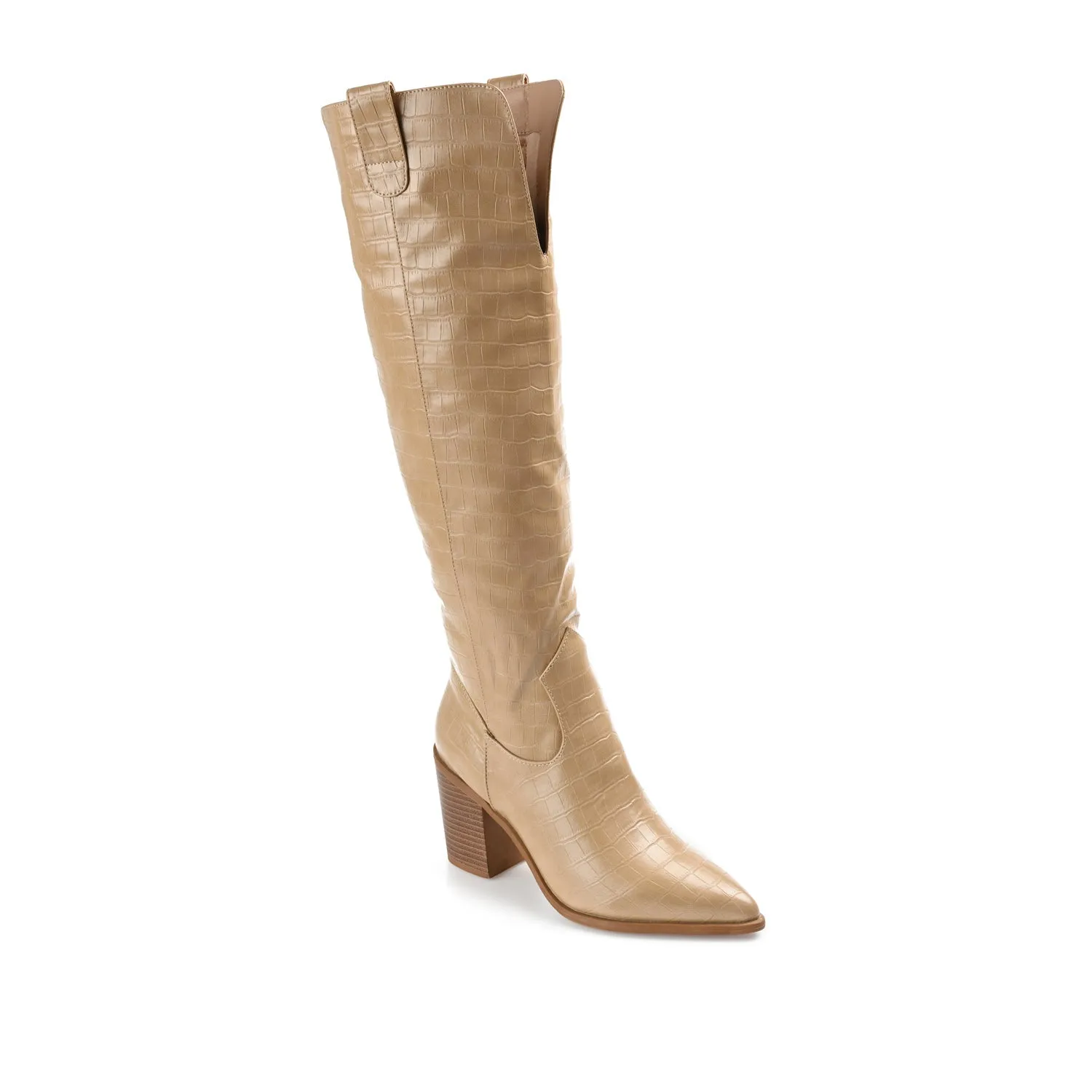 THERESE BOOTS IN WIDE WIDTH & CALF - Tan Croco sold by Journee Collection product image thumbnail 2