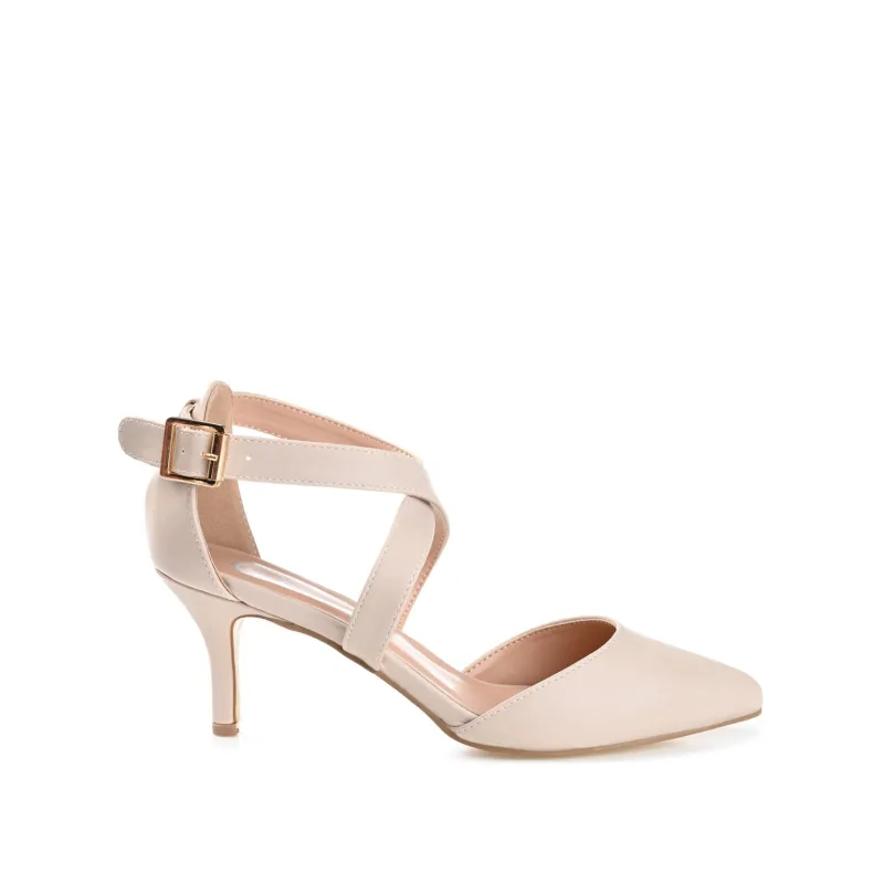 RIVA STILETTO PUMP HEELS IN WIDE - Nude sold by Journee Collection