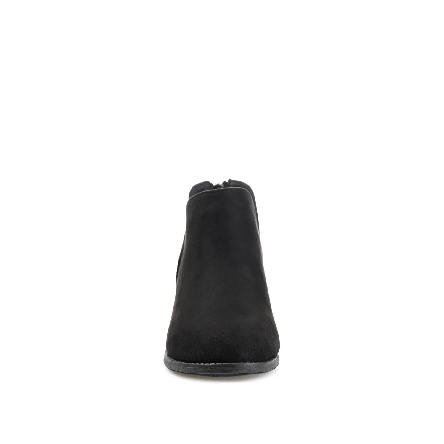 LIVVY FAUX SUEDE ZIP-UP BOOTIES IN WIDE - Black sold by Journee Collection product image thumbnail 5