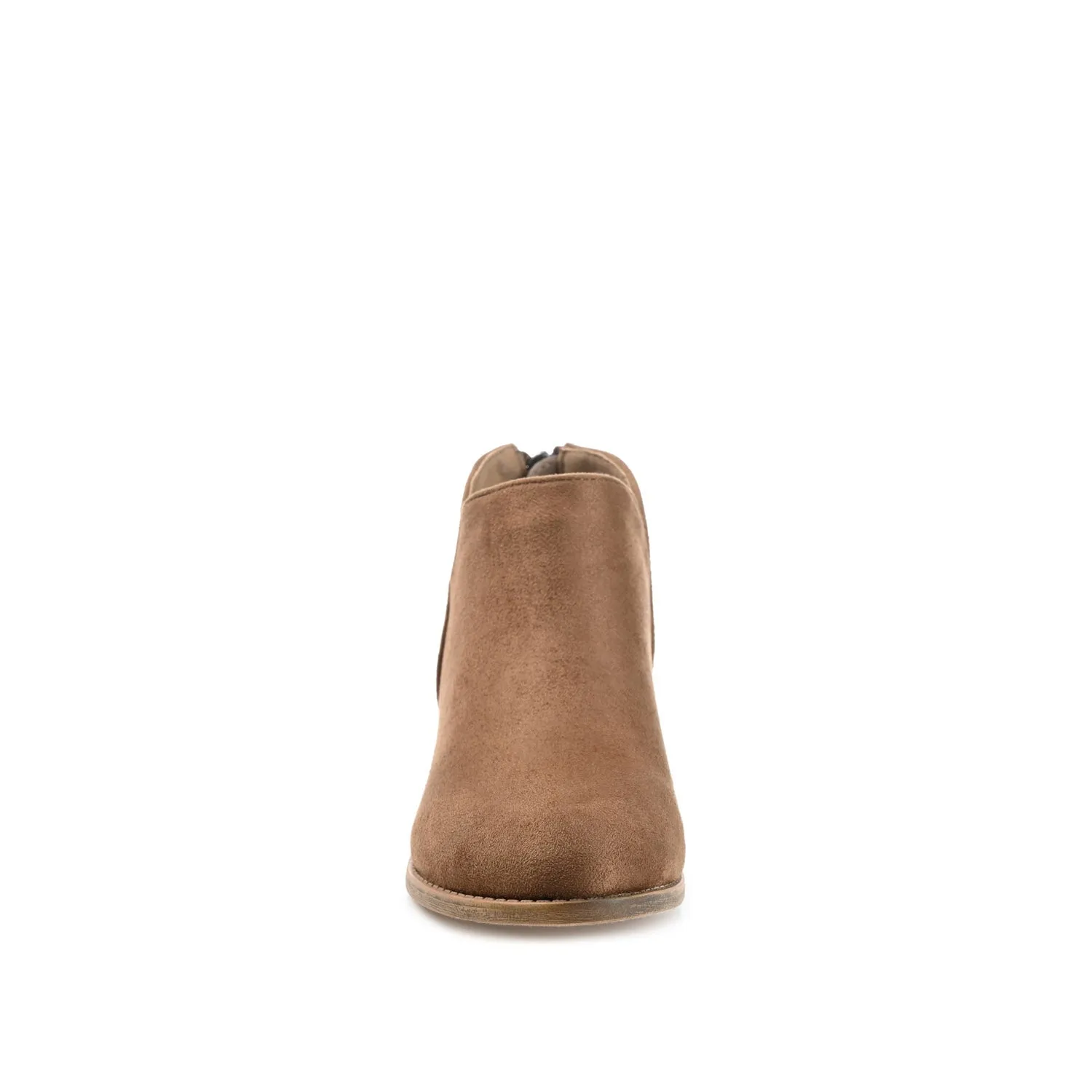 LIVVY FAUX SUEDE ZIP-UP BOOTIES IN WIDE - Taupe sold by Journee Collection product image thumbnail 5