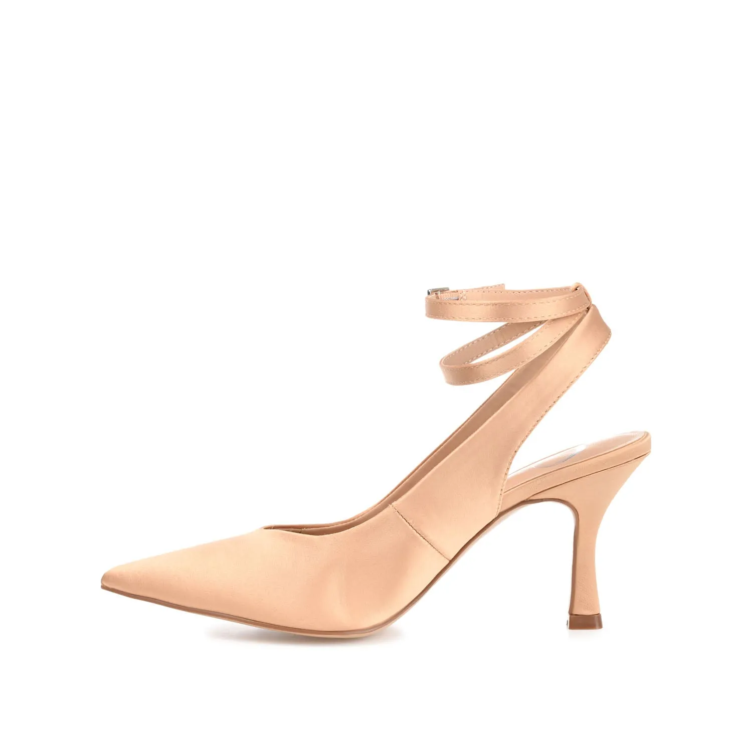 MARCELLA STILETTO PUMP HEELS IN SATIN - Gold Satin sold by Journee Collection product image thumbnail 3