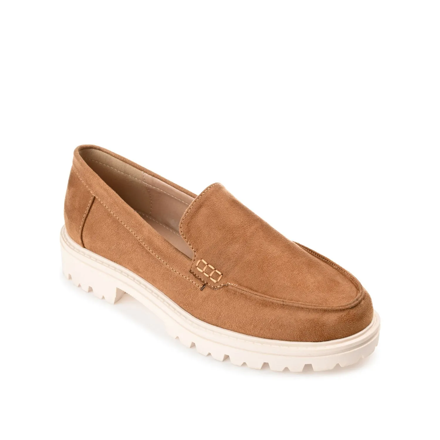 ERIKA LOAFER FLATS IN FAUX SUEDE - Tan Faux Suede sold by Journee Collection product image thumbnail 2