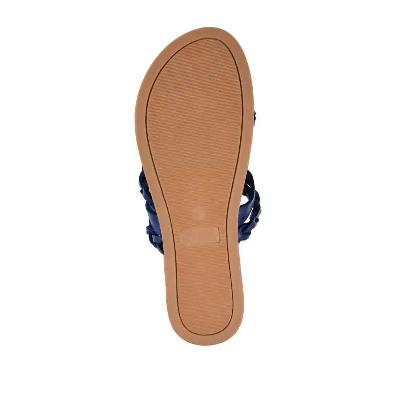 COLETTE SLIDE SANDALS IN WIDE - Blue sold by Journee Collection