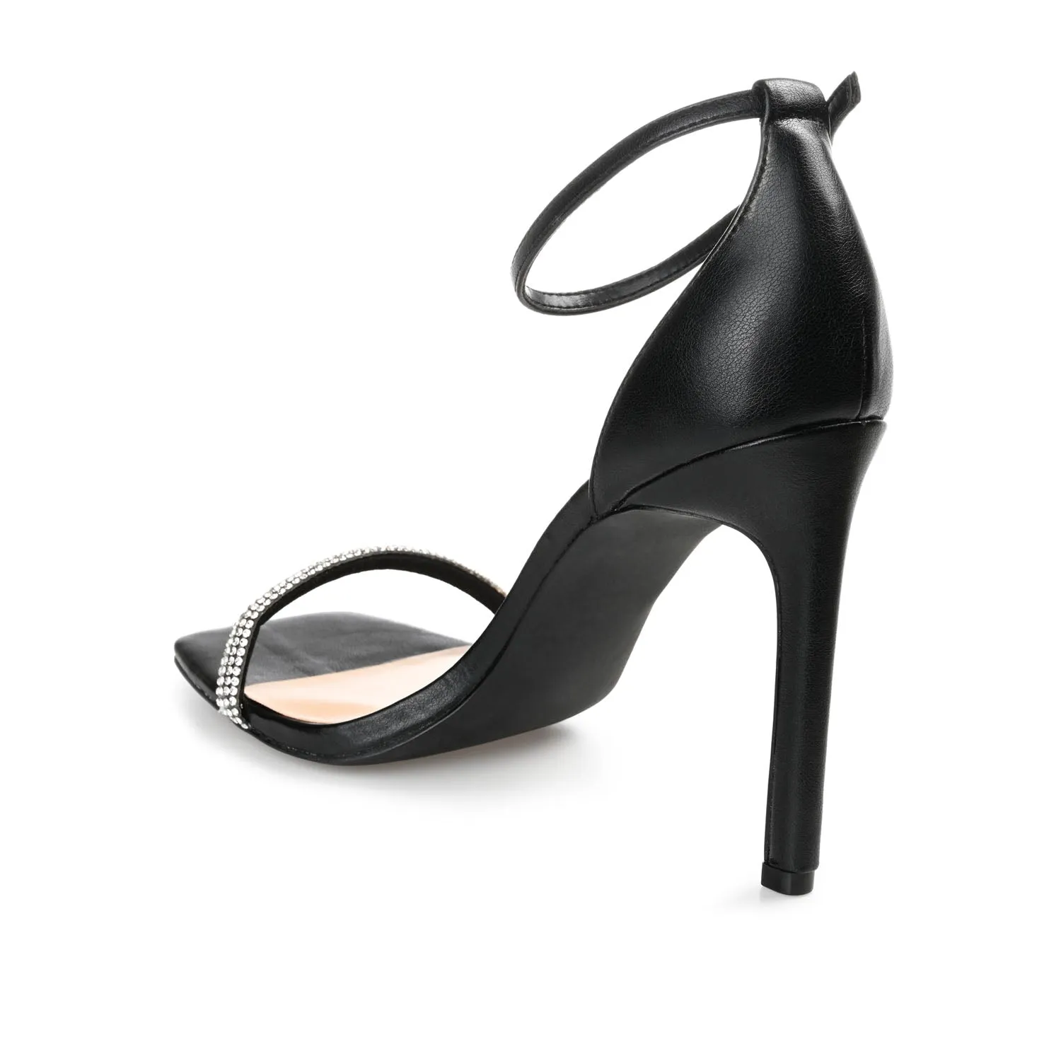 ZOYA STRAPPY STILETTO HEELS IN VEGAN LEATHER - Black sold by Journee Collection product image thumbnail 4