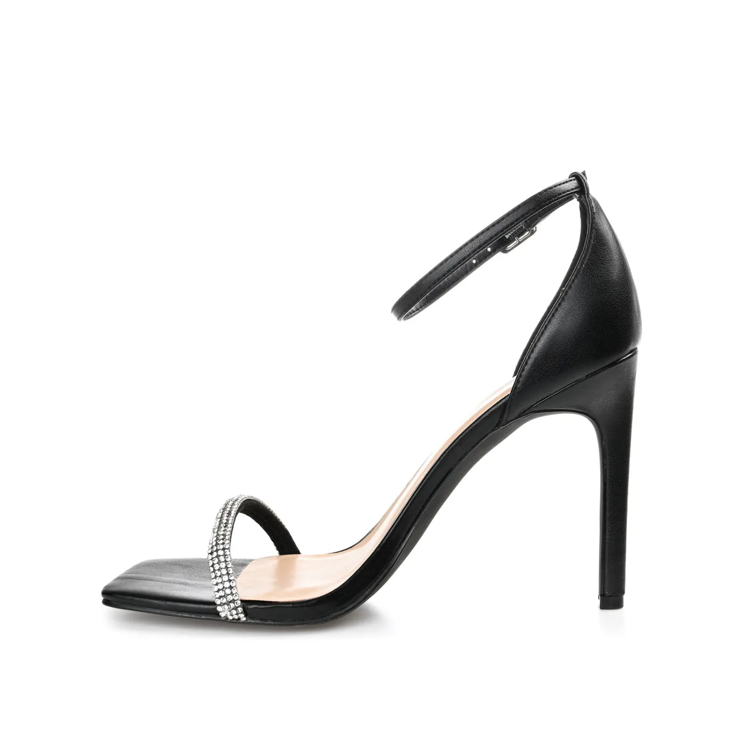 ZOYA STRAPPY STILETTO HEELS IN VEGAN LEATHER - Black sold by Journee Collection product image thumbnail 3
