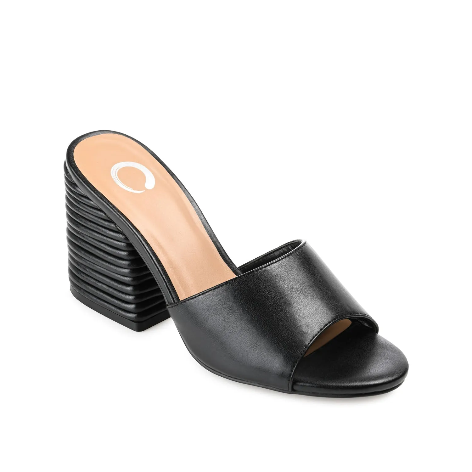 LESLEE MULE HEELS IN VEGAN LEATHER - Black sold by Journee Collection product image thumbnail 2