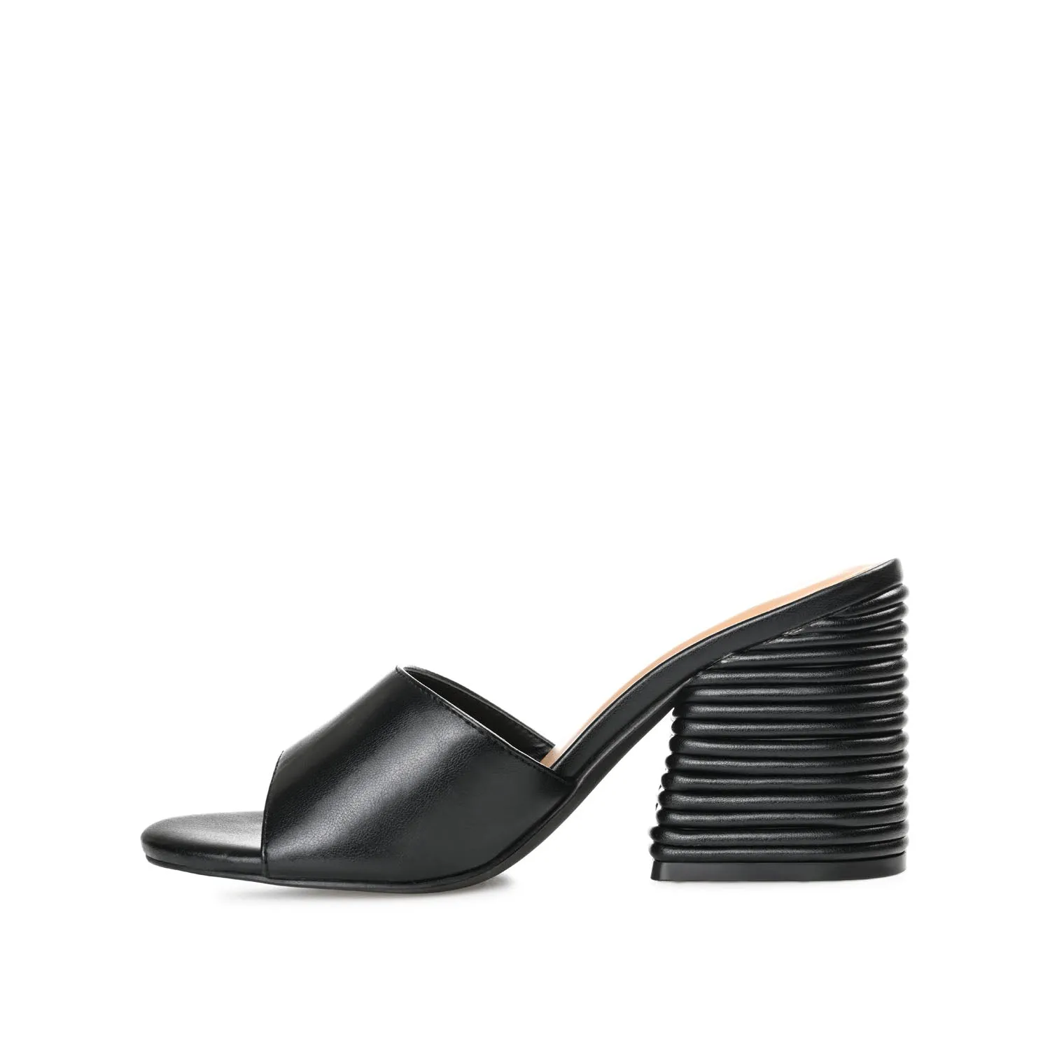 LESLEE MULE HEELS IN VEGAN LEATHER - Black sold by Journee Collection product image thumbnail 3