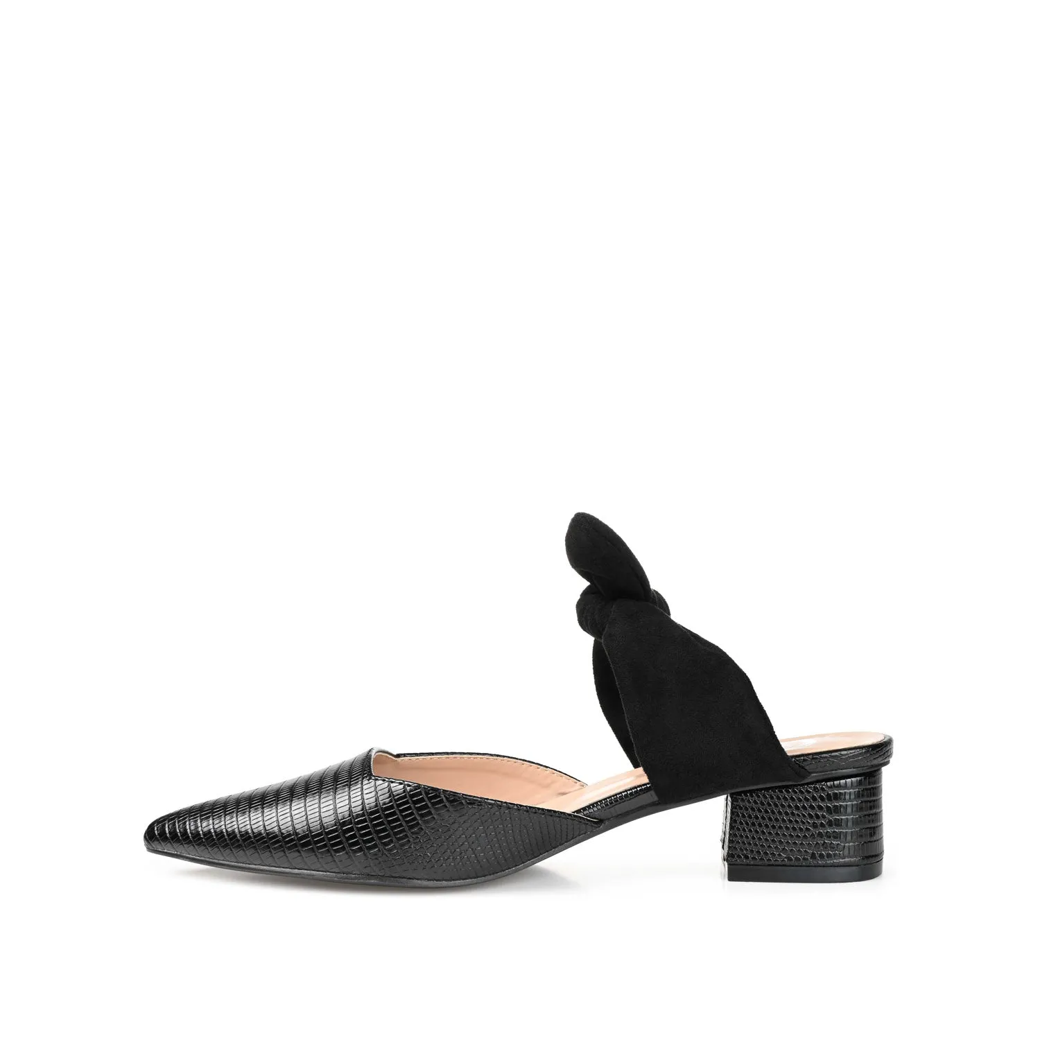 MELORA LOW BLOCK HEELS IN VEGAN LEATHER - Black sold by Journee Collection product image thumbnail 3